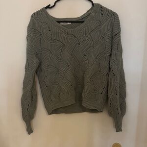moon & madison Sage V-Neck Sweater